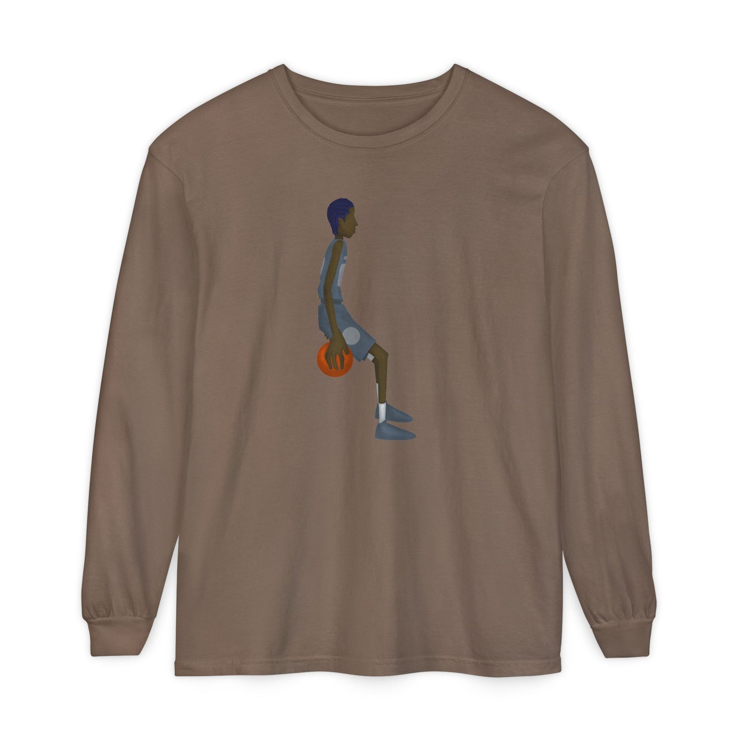 Behind the back Unisex Garment-dyed Long Sleeve T-Shirt
