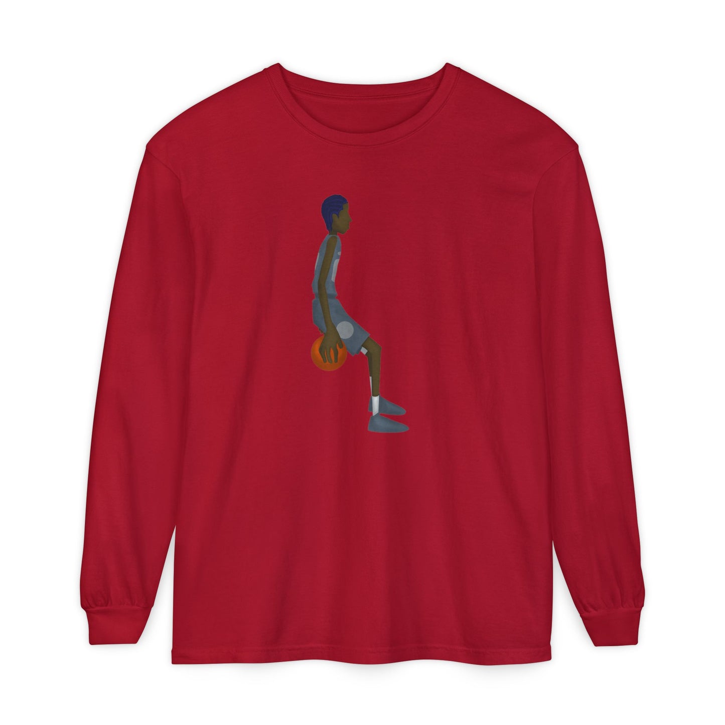 Behind the back Unisex Garment-dyed Long Sleeve T-Shirt