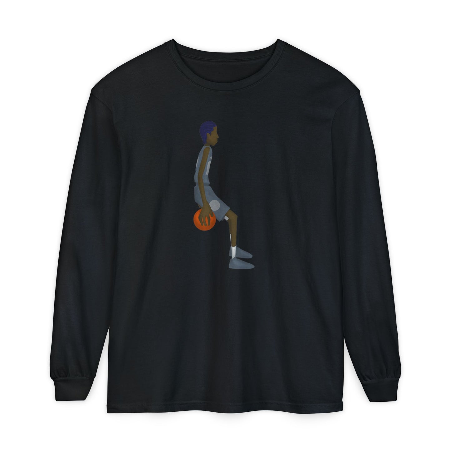 Behind the back Unisex Garment-dyed Long Sleeve T-Shirt