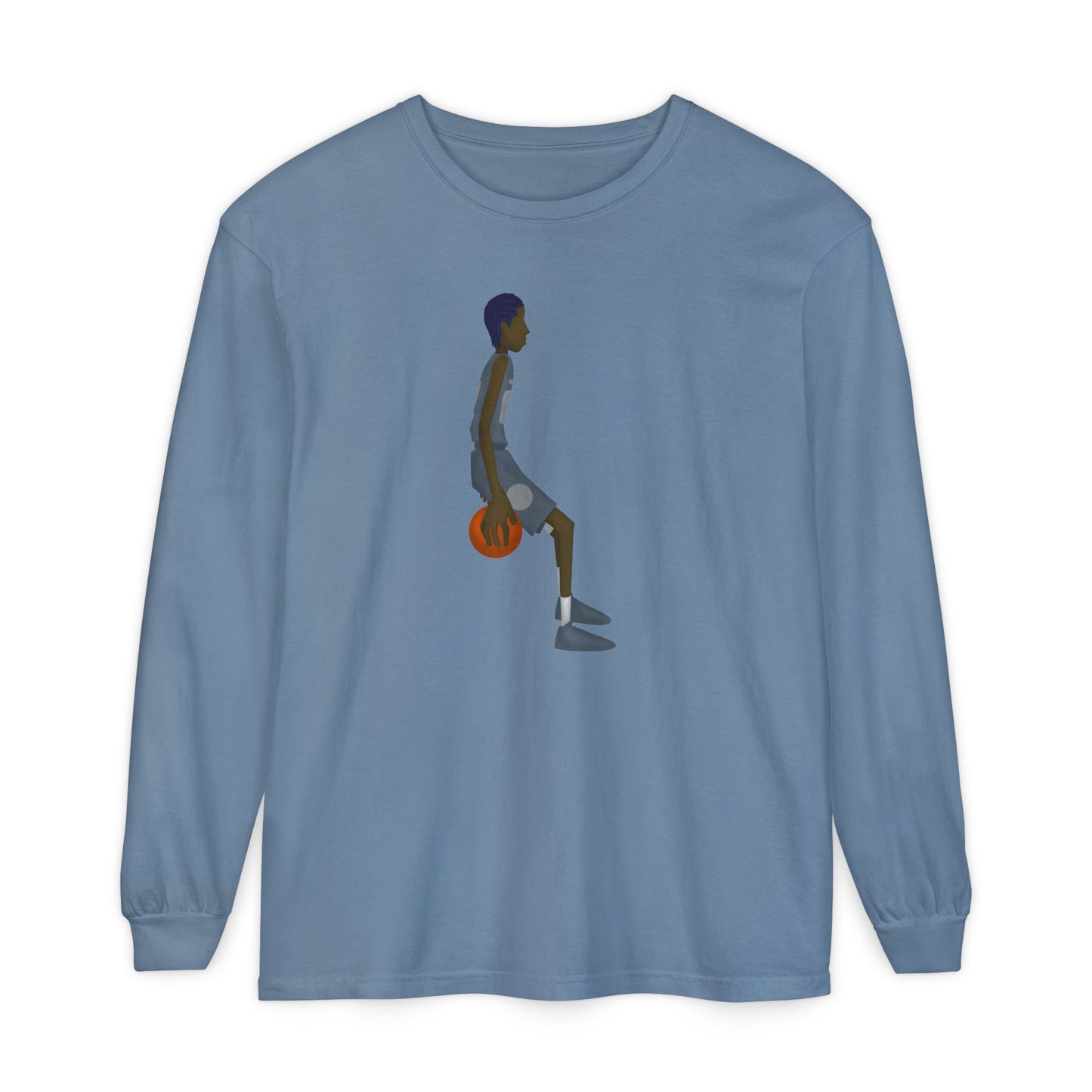 Behind the back Unisex Garment-dyed Long Sleeve T-Shirt