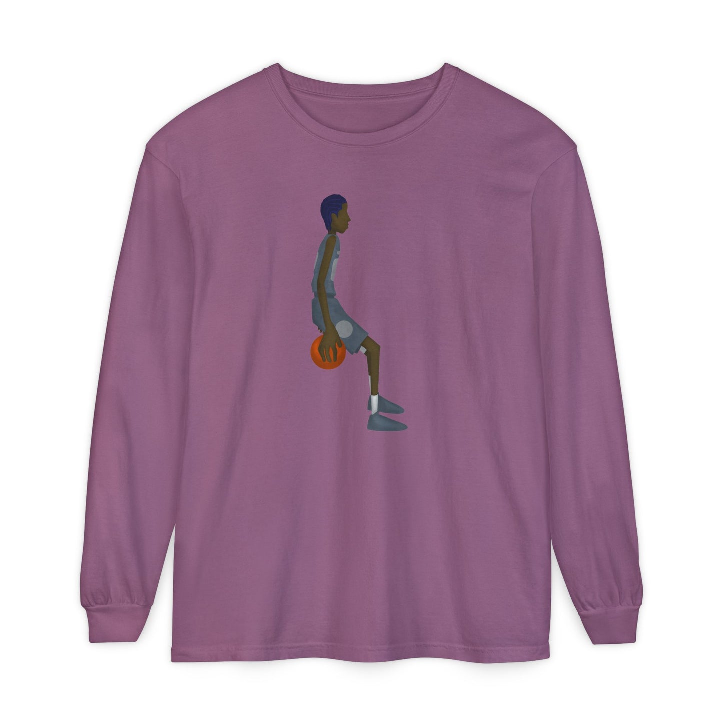Behind the back Unisex Garment-dyed Long Sleeve T-Shirt