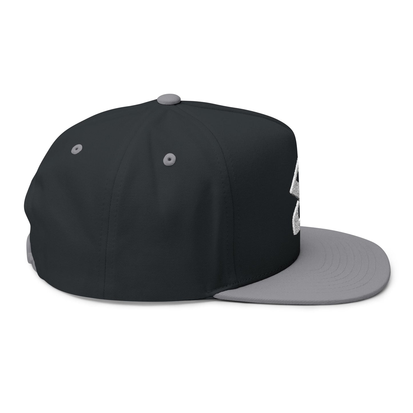 S Script Embroidered Flat Bill Cap