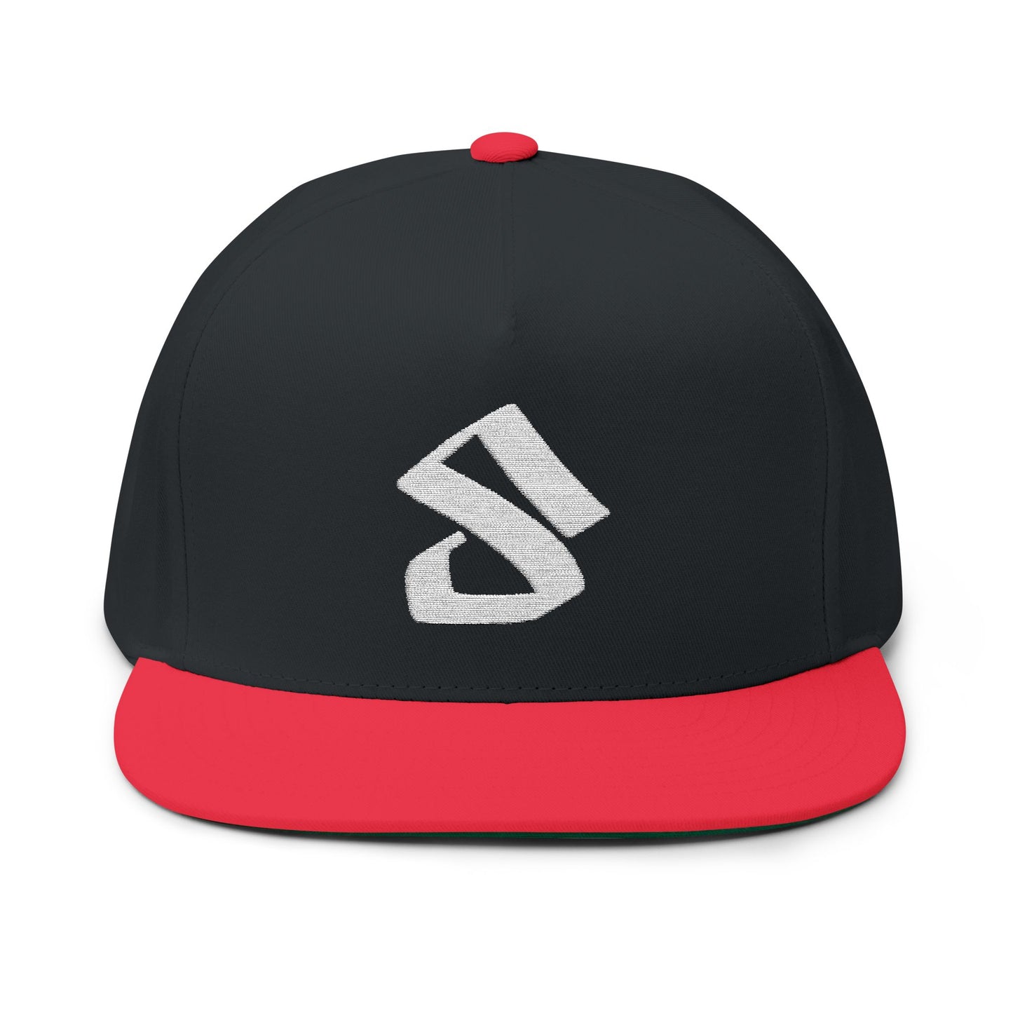 S Script Embroidered Flat Bill Cap