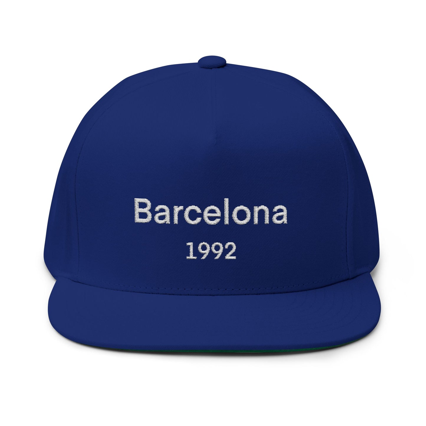 Vintage Barcelona Embroidered Flat Bill Cap