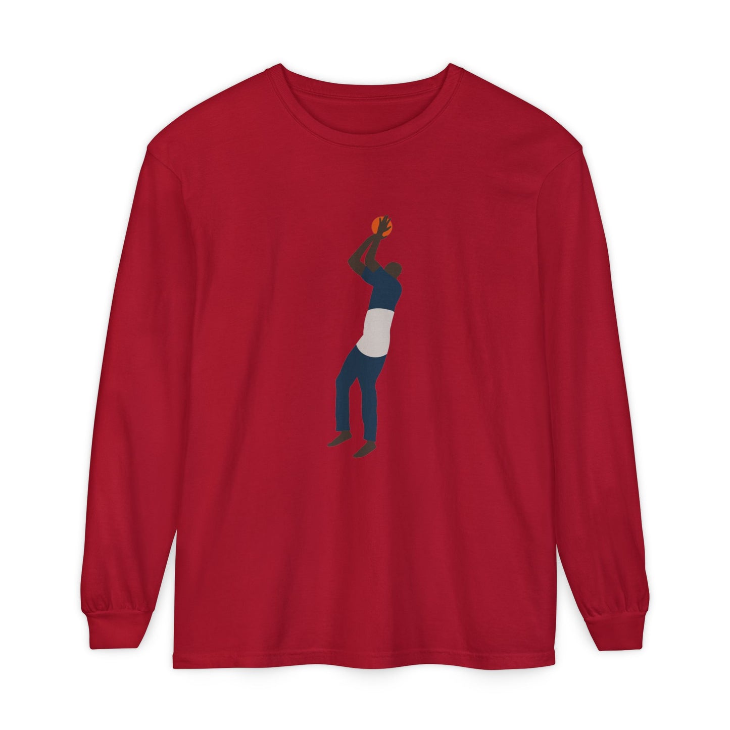 One leg Unisex Garment-dyed Long Sleeve T-Shirt