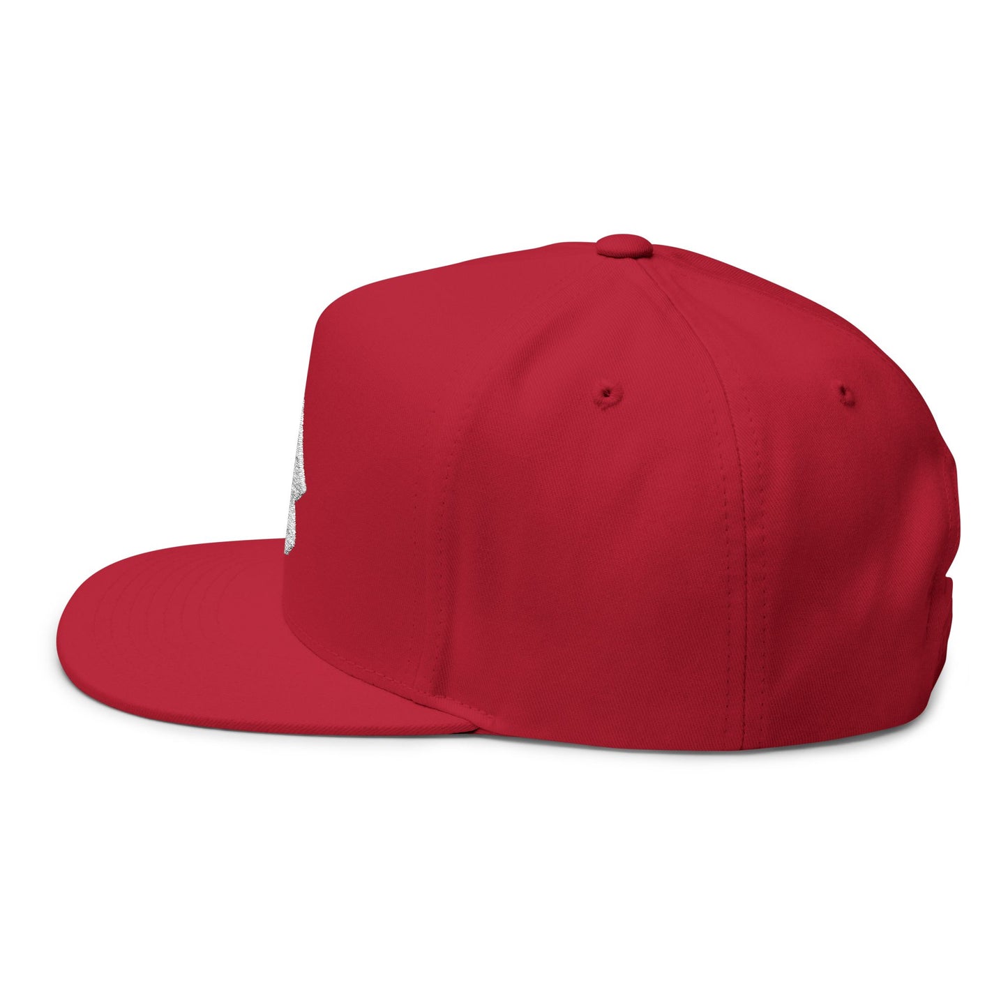 S Script Embroidered Flat Bill Cap