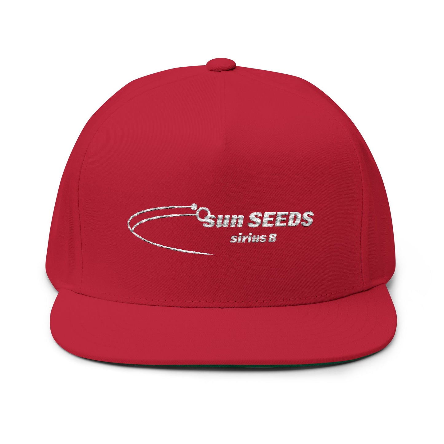 Sun Seeds Embroidered Flat Bill Cap