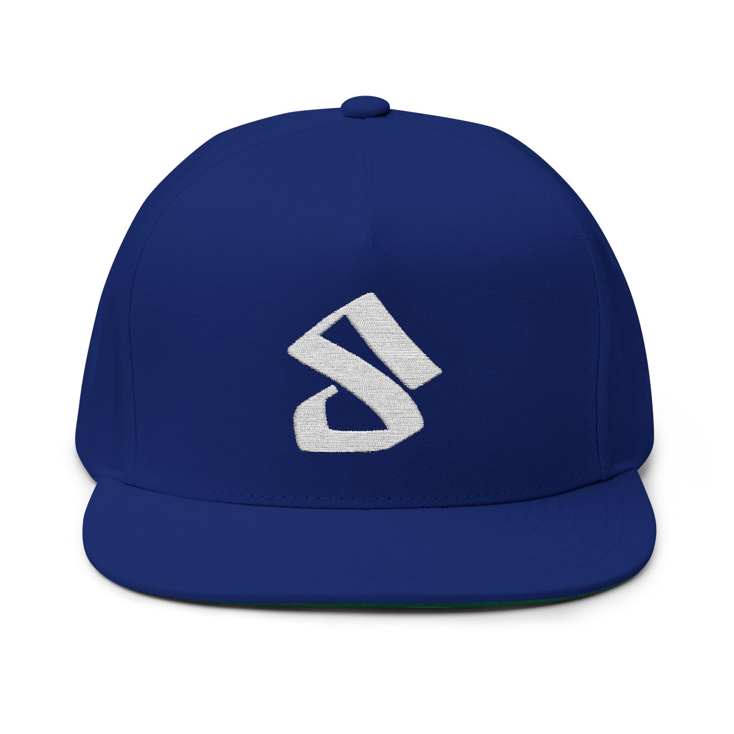 S Script Embroidered Flat Bill Cap