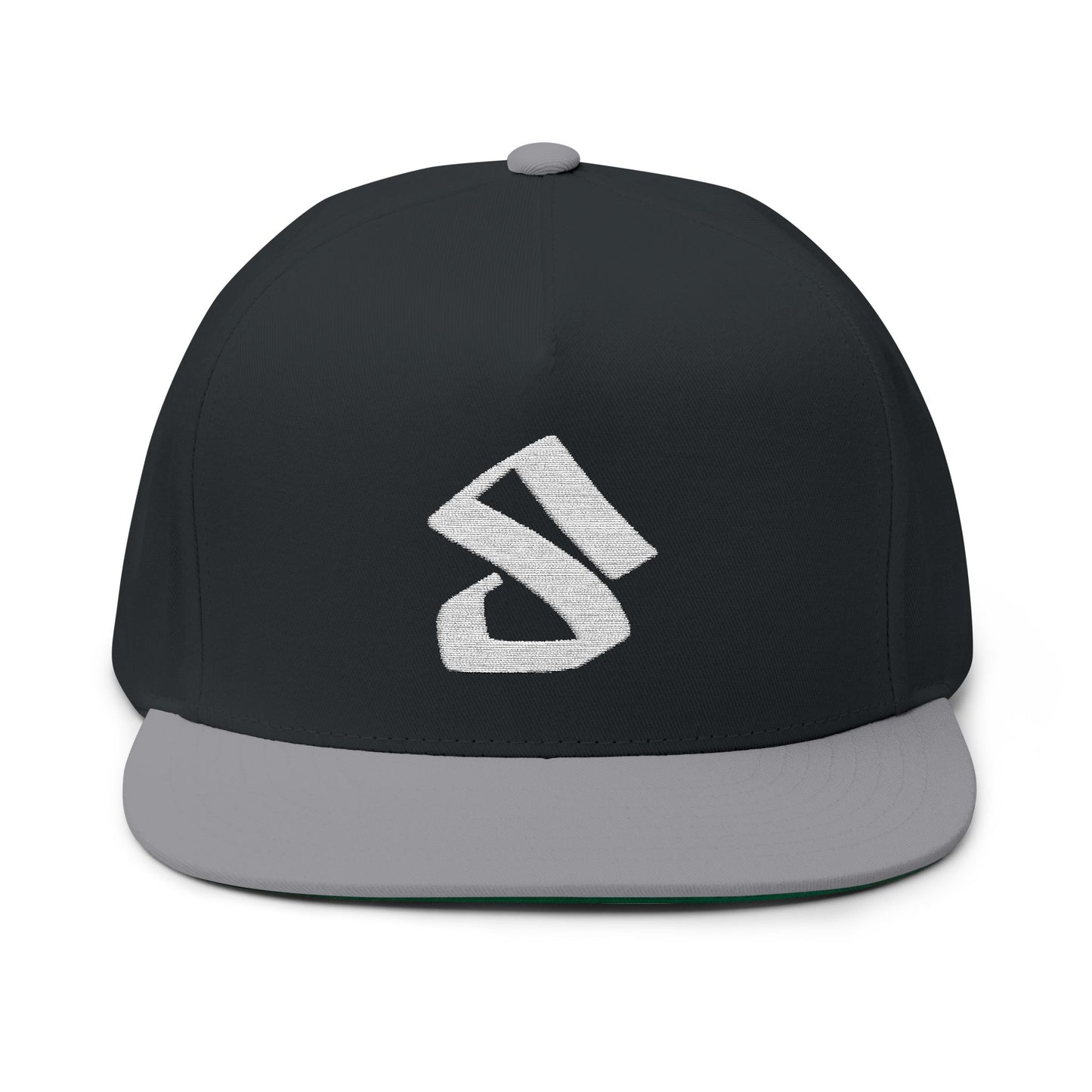 S Script Embroidered Flat Bill Cap