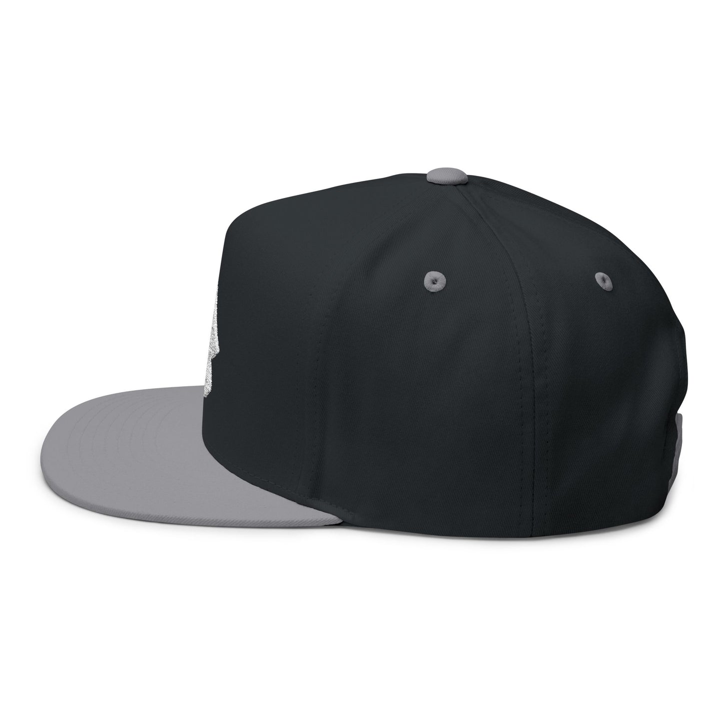 S Script Embroidered Flat Bill Cap