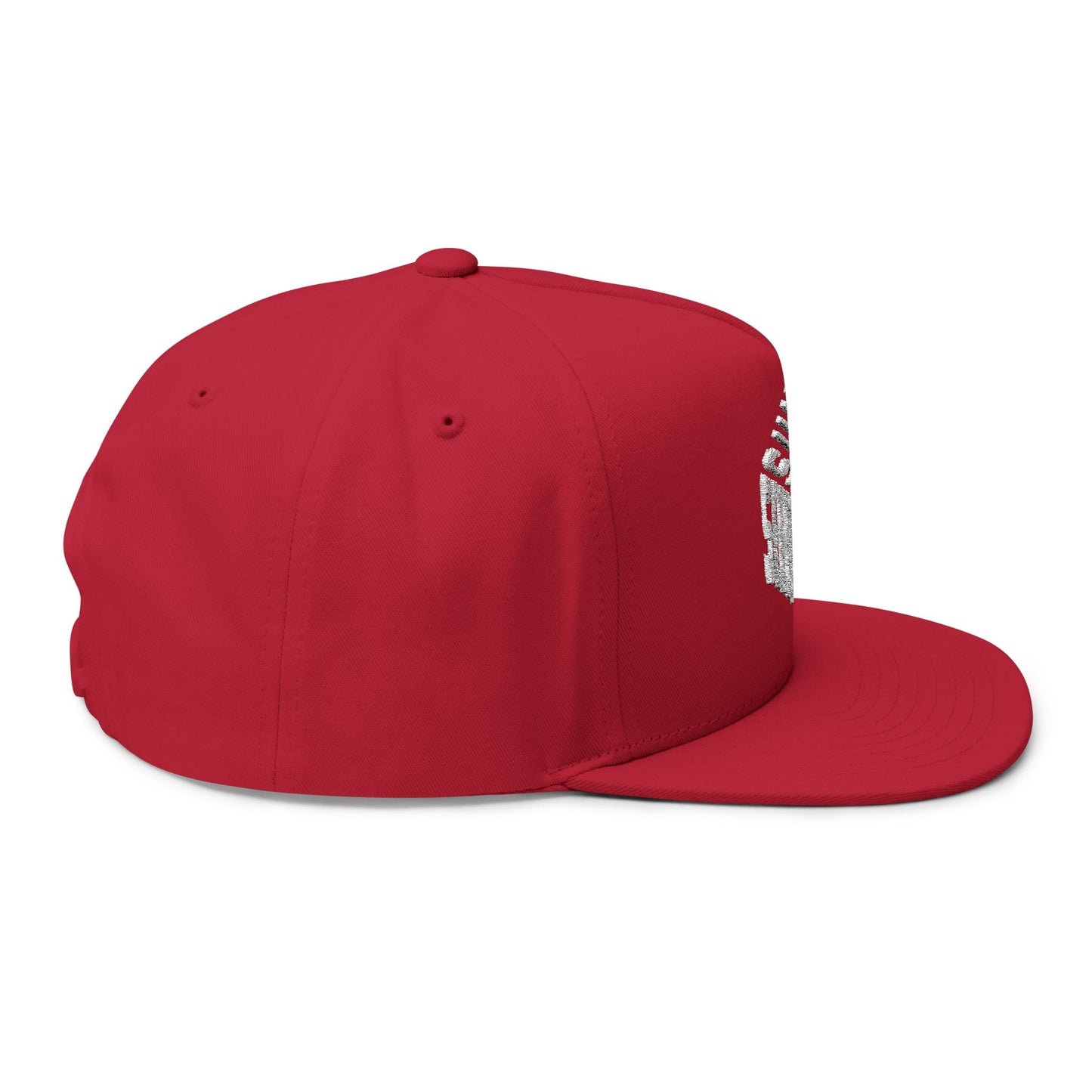 Cube Embroidered Flat Bill Cap