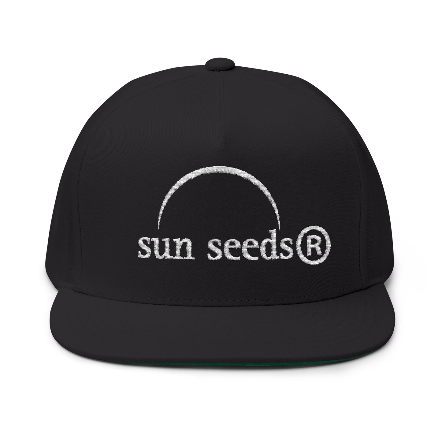 Sun Seeds Eclipse Embroidered Flat Bill Cap