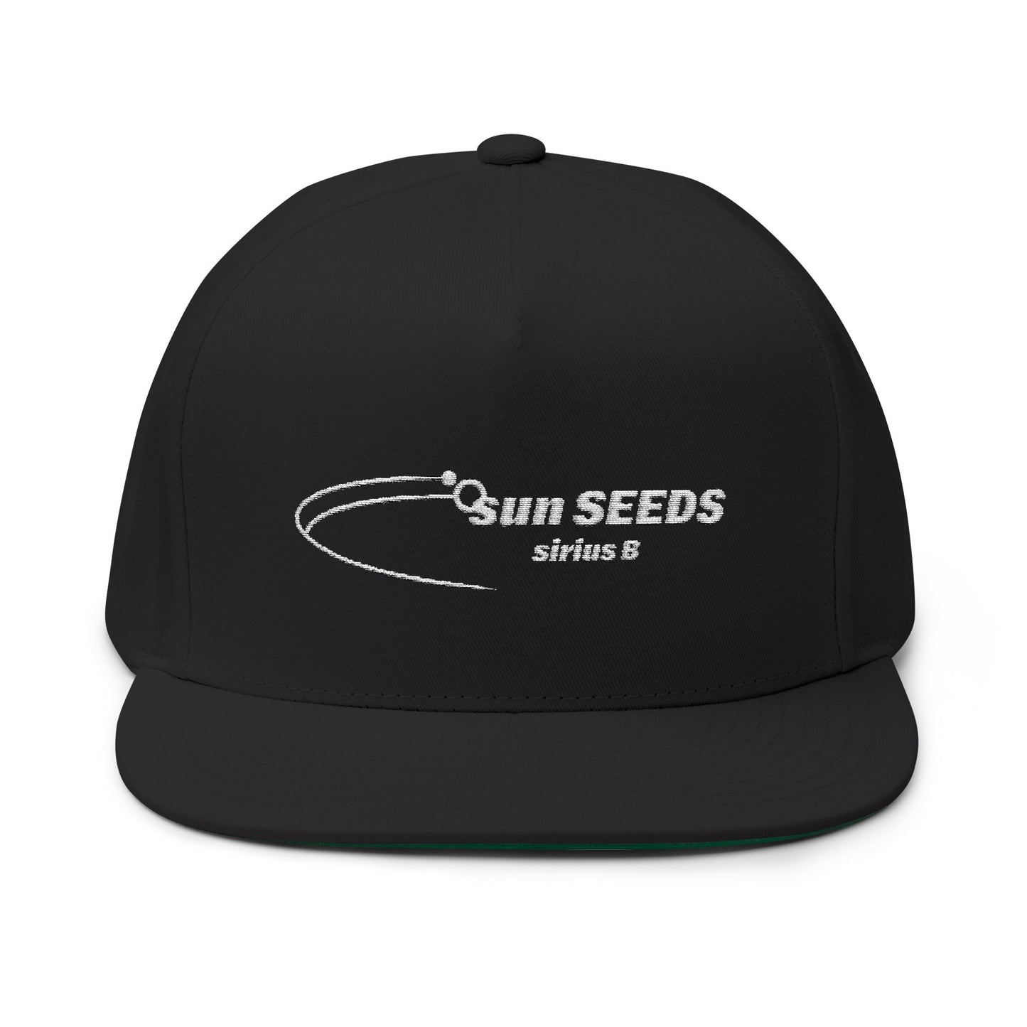 Sun Seeds Embroidered Flat Bill Cap
