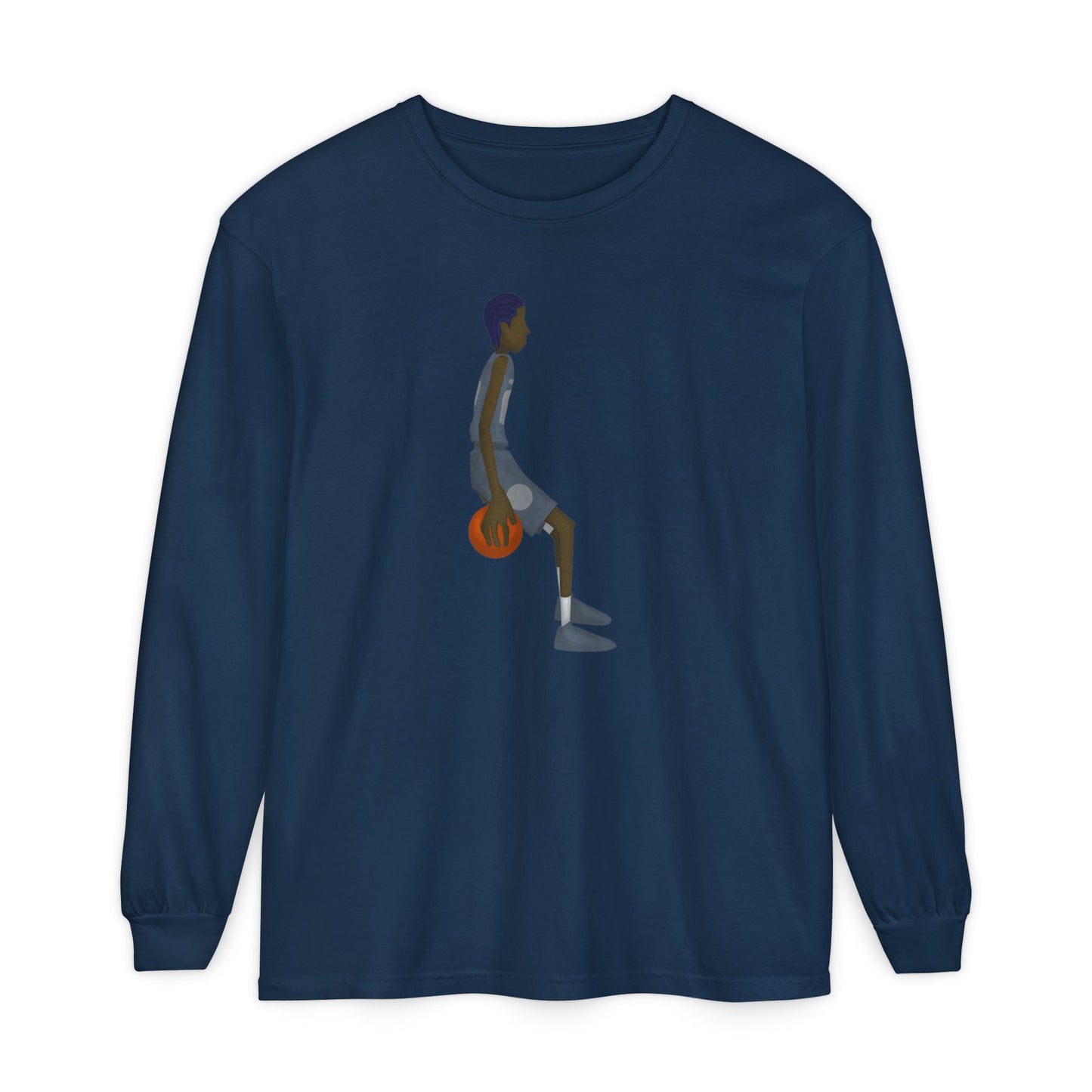 Behind the back Unisex Garment-dyed Long Sleeve T-Shirt