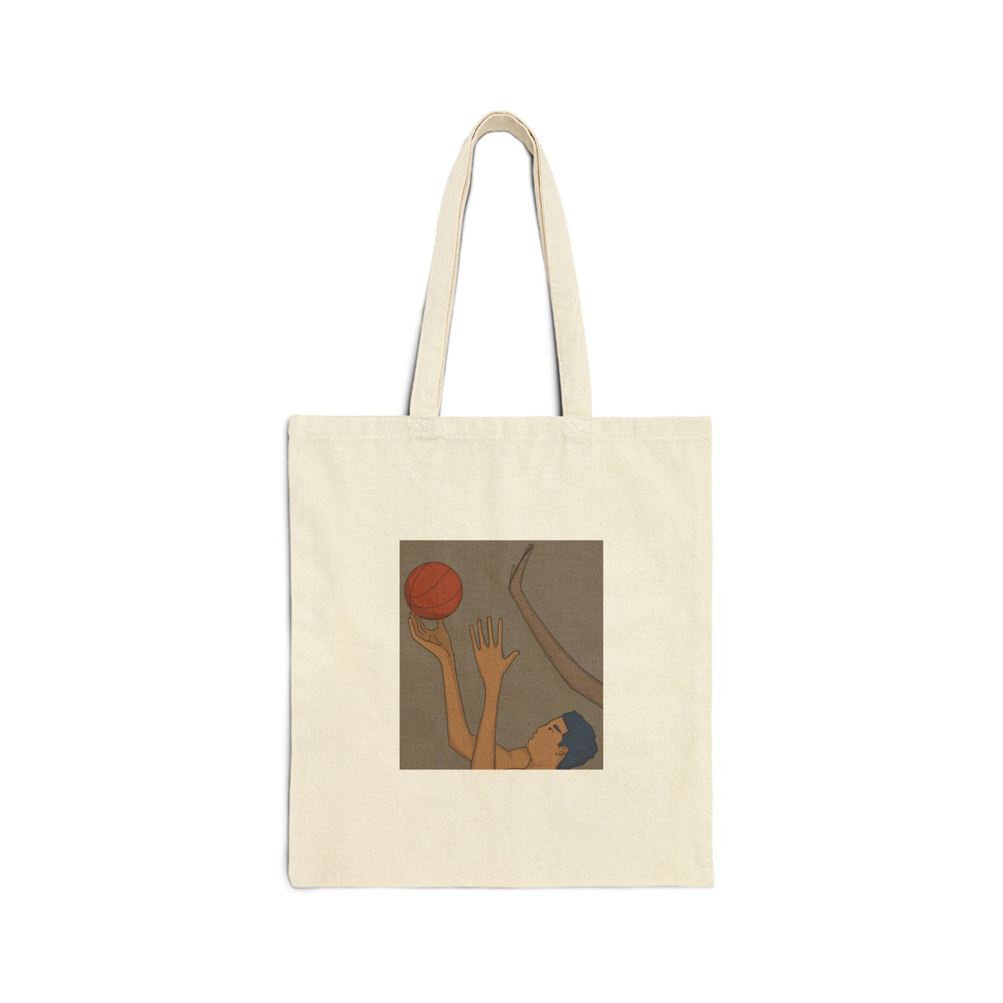 Basketball Art Cotton Canvas Tote Bag