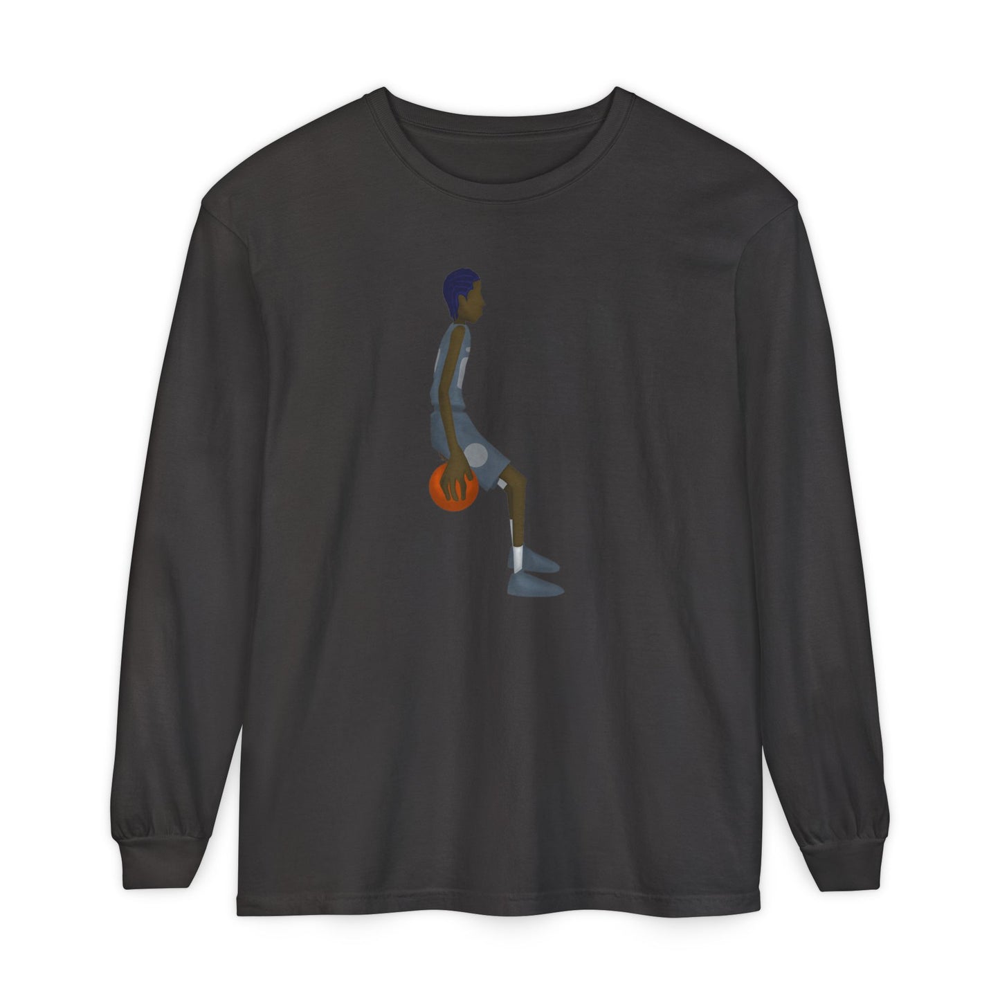 Behind the back Unisex Garment-dyed Long Sleeve T-Shirt