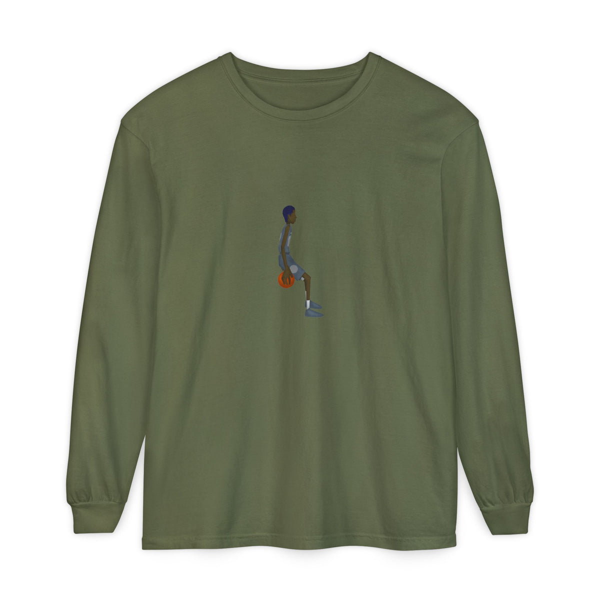Behind the back Unisex Garment-dyed Long Sleeve T-Shirt