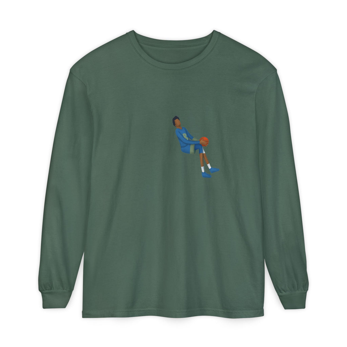 Double Pump Unisex Garment-dyed Long Sleeve T-Shirt