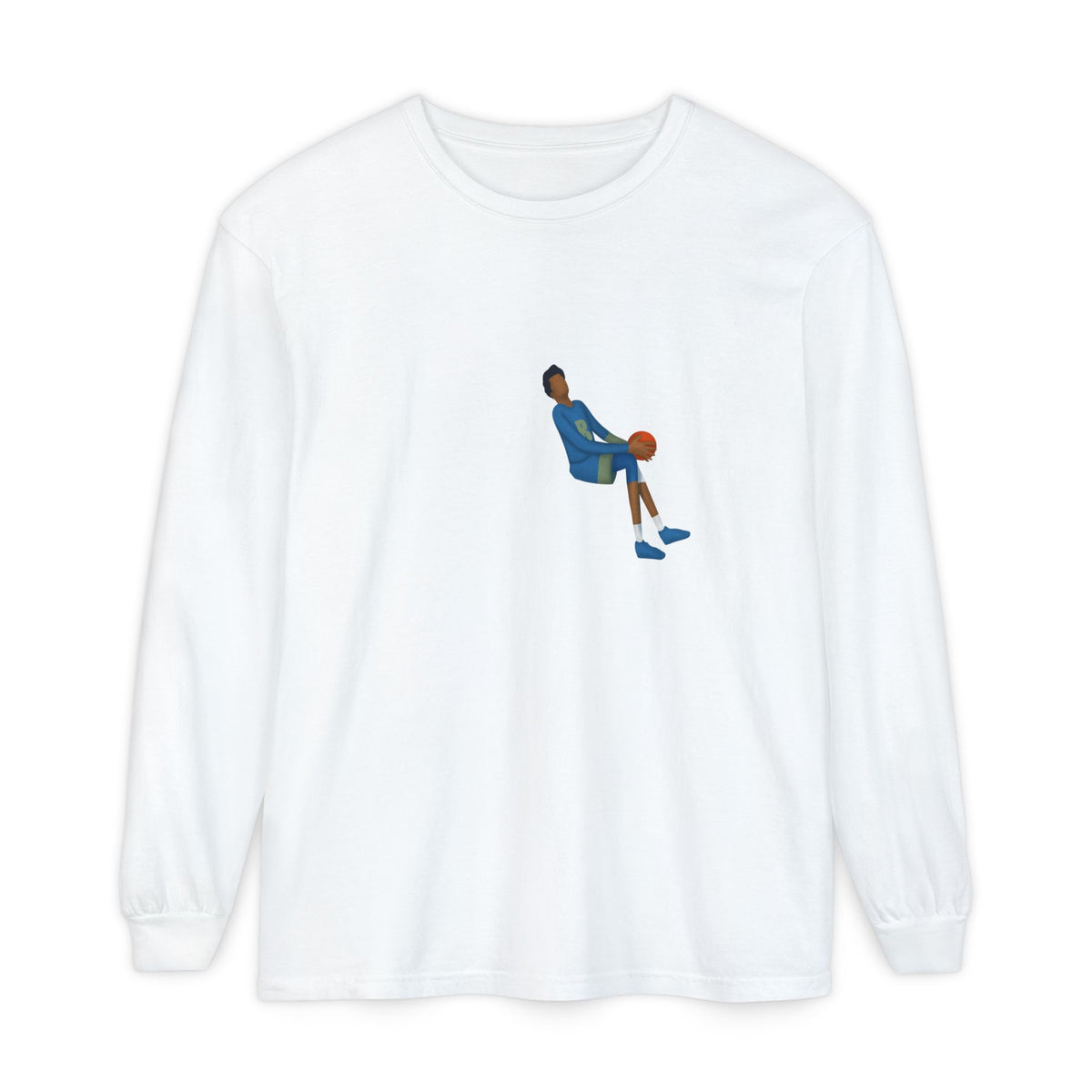 Double Pump Unisex Garment-dyed Long Sleeve T-Shirt