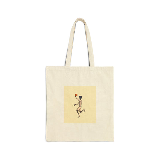 Basketball Art Cotton Canvas Tote Bag