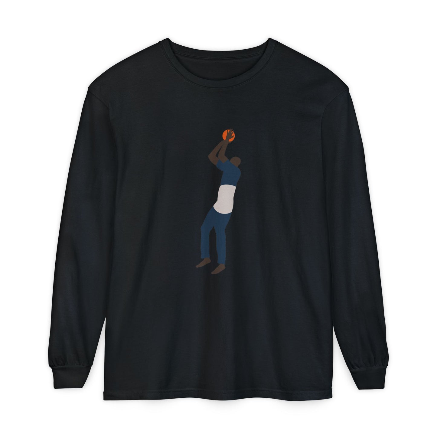 One leg  Unisex Garment-dyed Long Sleeve T-Shirt
