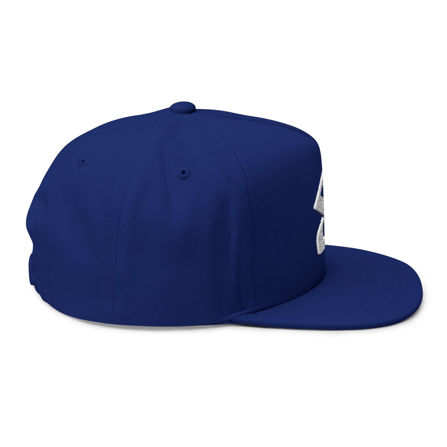 S Script Embroidered Flat Bill Cap