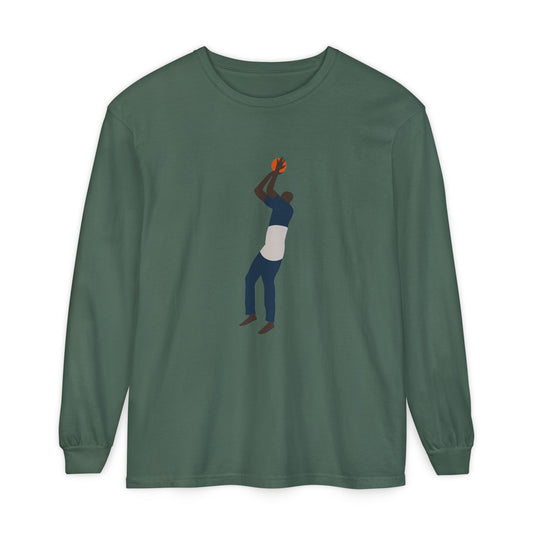 One leg  Unisex Garment-dyed Long Sleeve T-Shirt