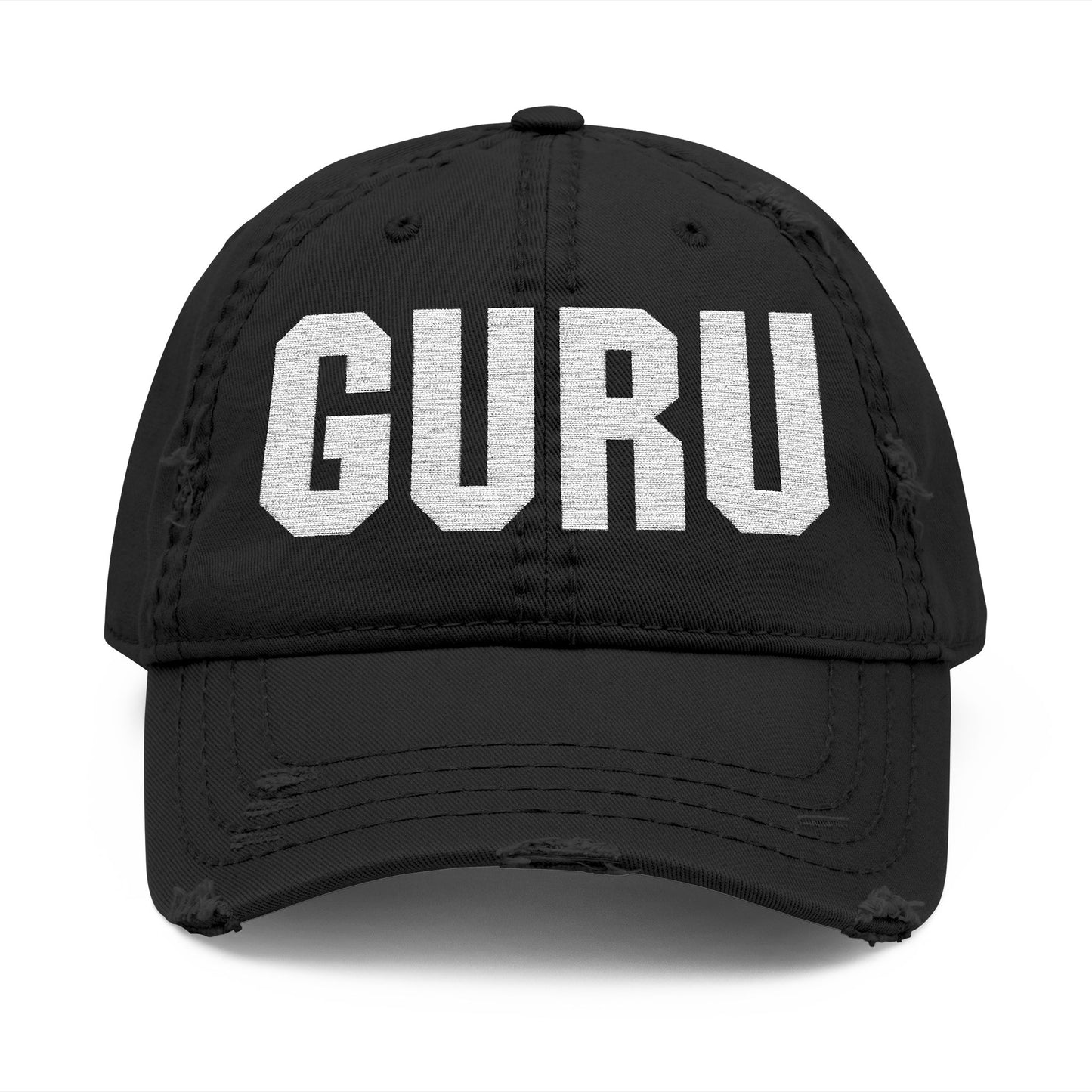 Guru Distressed Dad Hat (Embroidery)