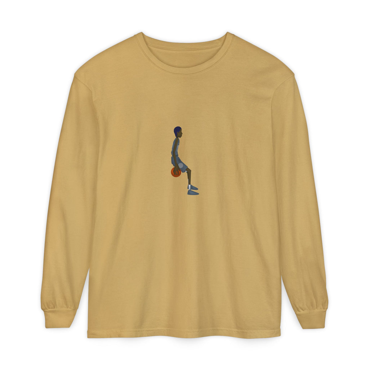 Behind the back Unisex Garment-dyed Long Sleeve T-Shirt