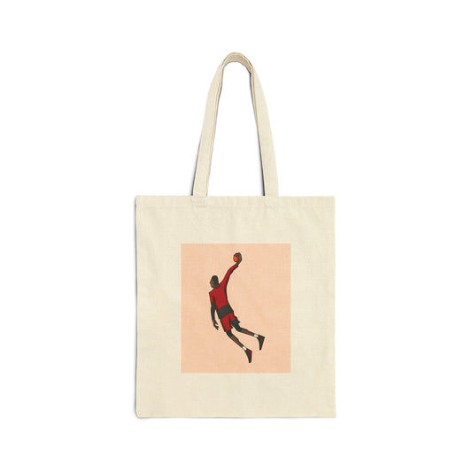 Basketball Art Cotton Canvas Tote Bag