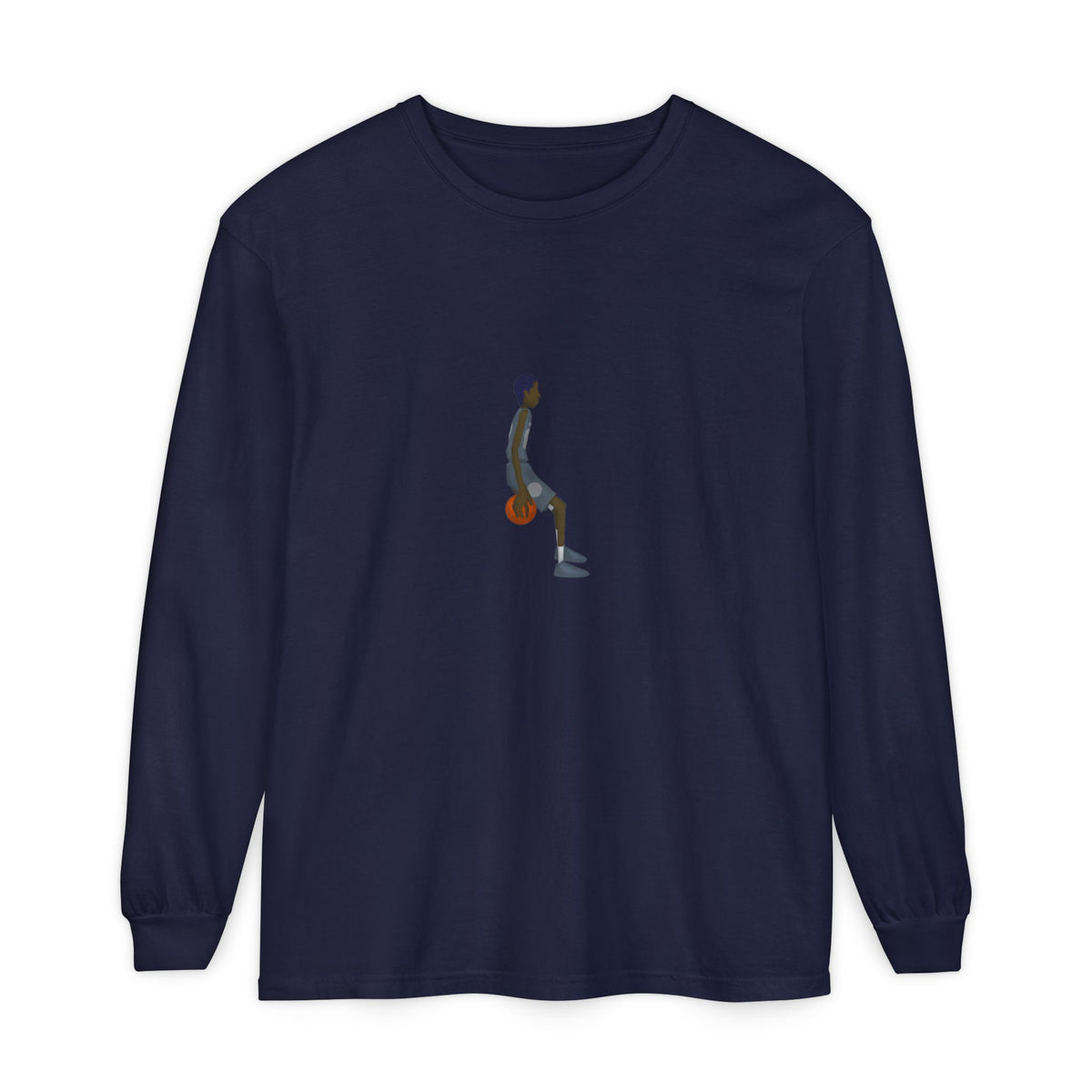 Behind the back Unisex Garment-dyed Long Sleeve T-Shirt