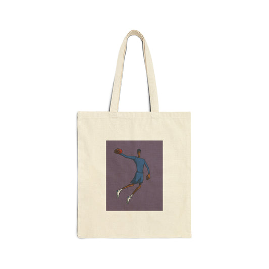 Basketball Art Cotton Canvas Tote Bag