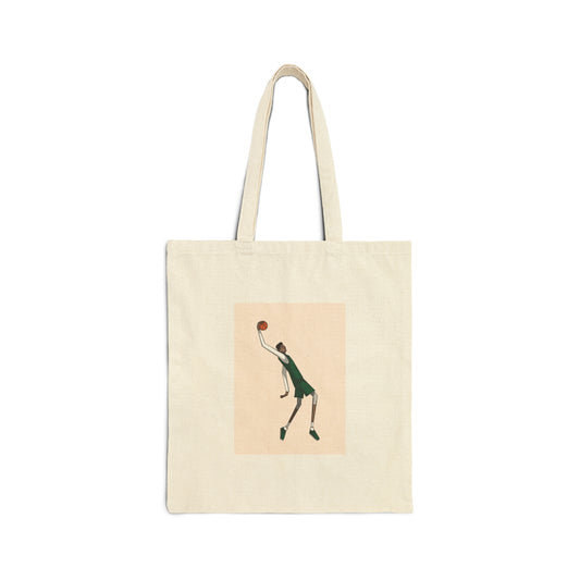 Basketball Art Cotton Canvas Tote Bag