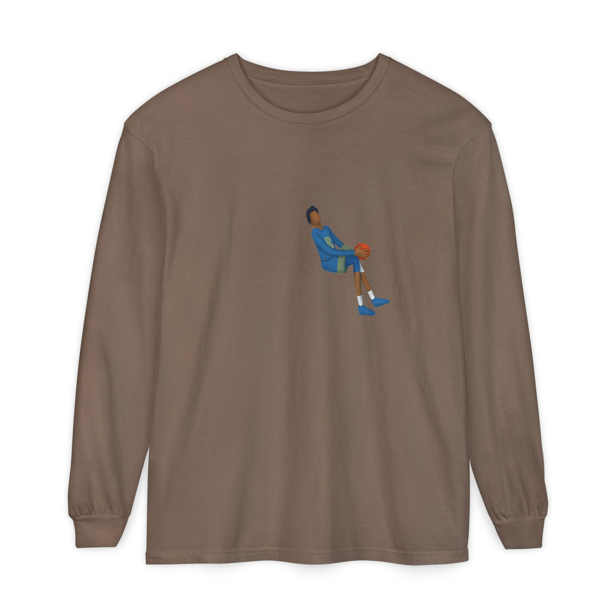 Double Pump Unisex Garment-dyed Long Sleeve T-Shirt