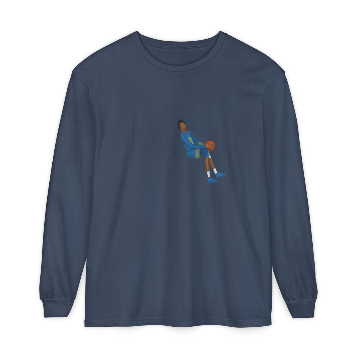 Double Pump Unisex Garment-dyed Long Sleeve T-Shirt