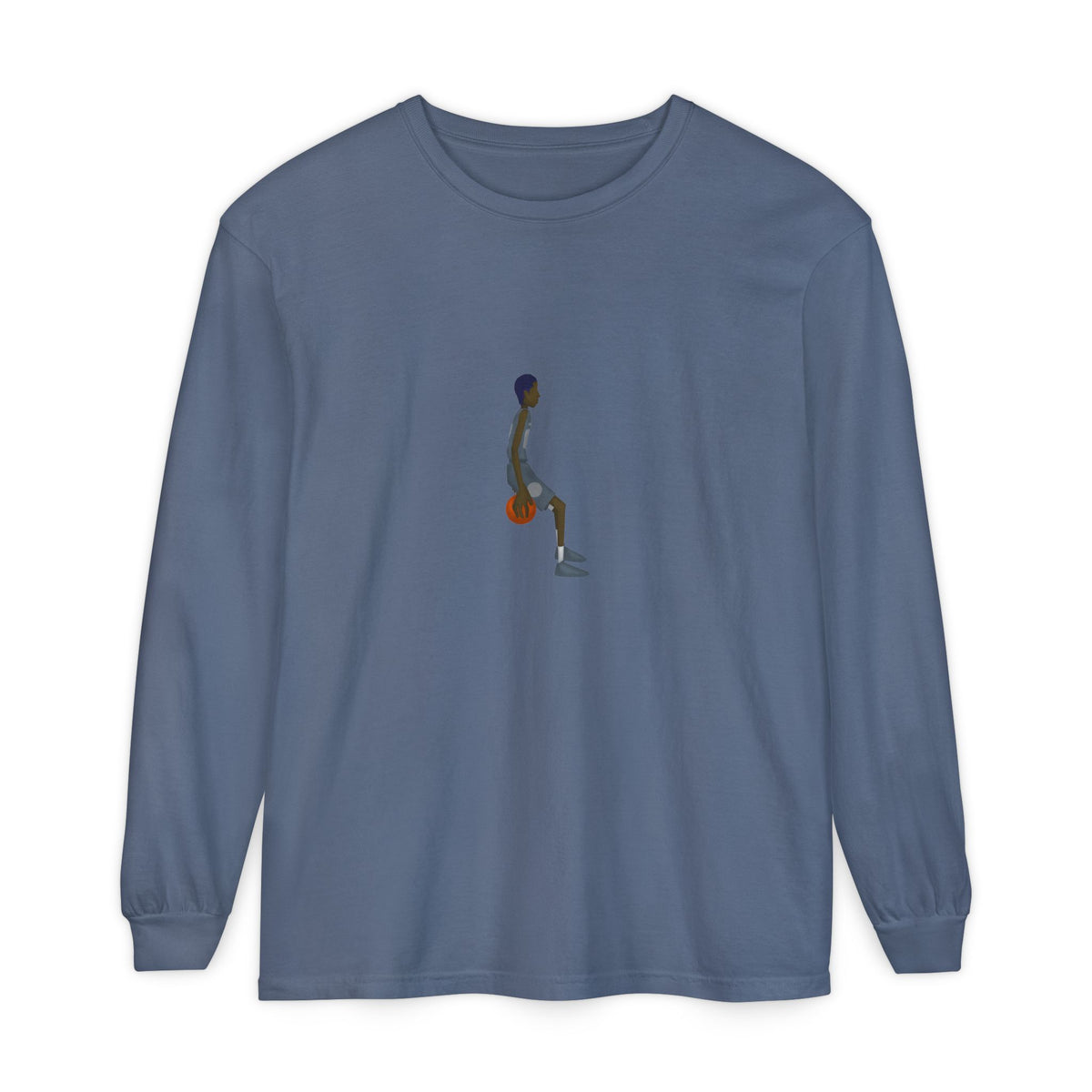 Behind the back Unisex Garment-dyed Long Sleeve T-Shirt