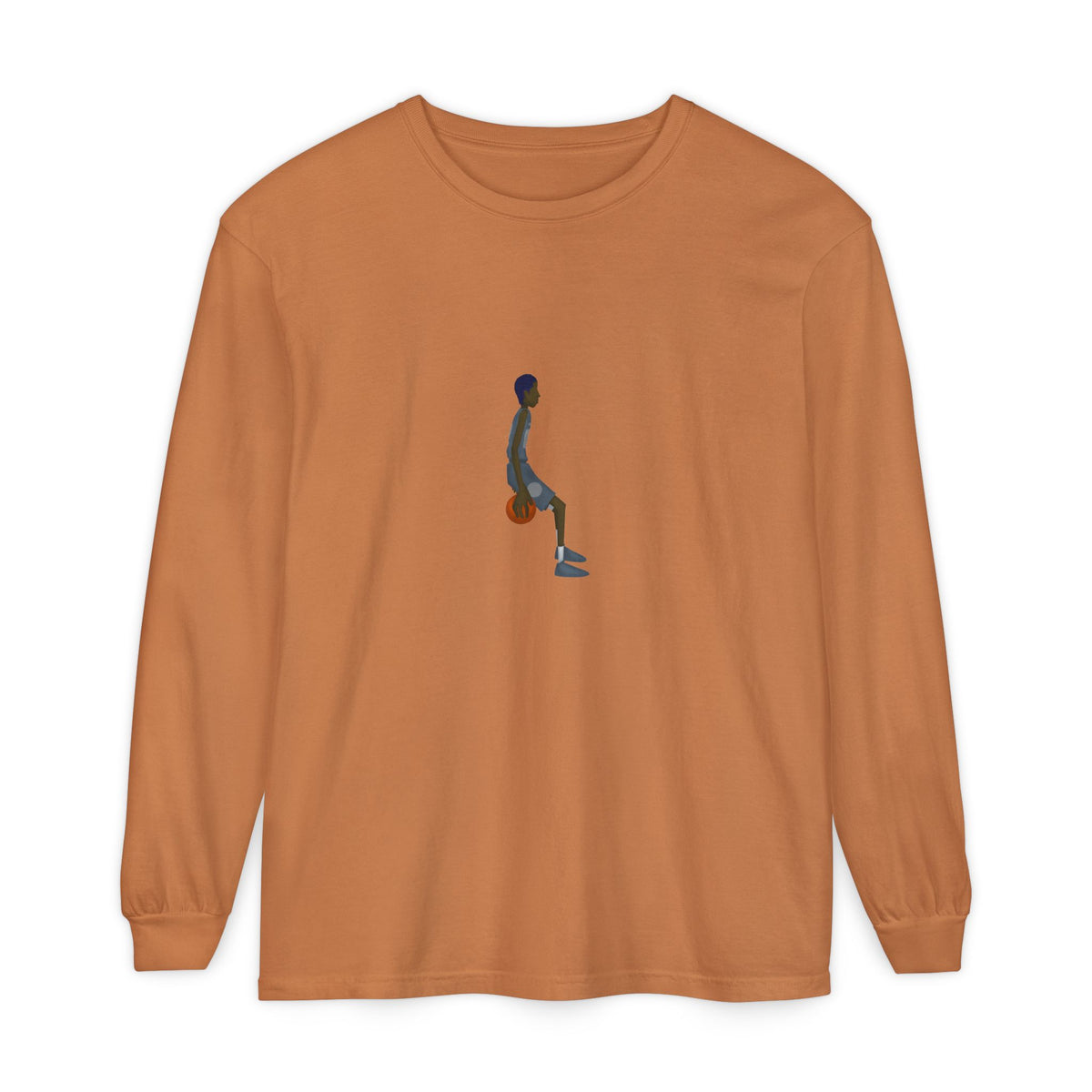 Behind the back Unisex Garment-dyed Long Sleeve T-Shirt
