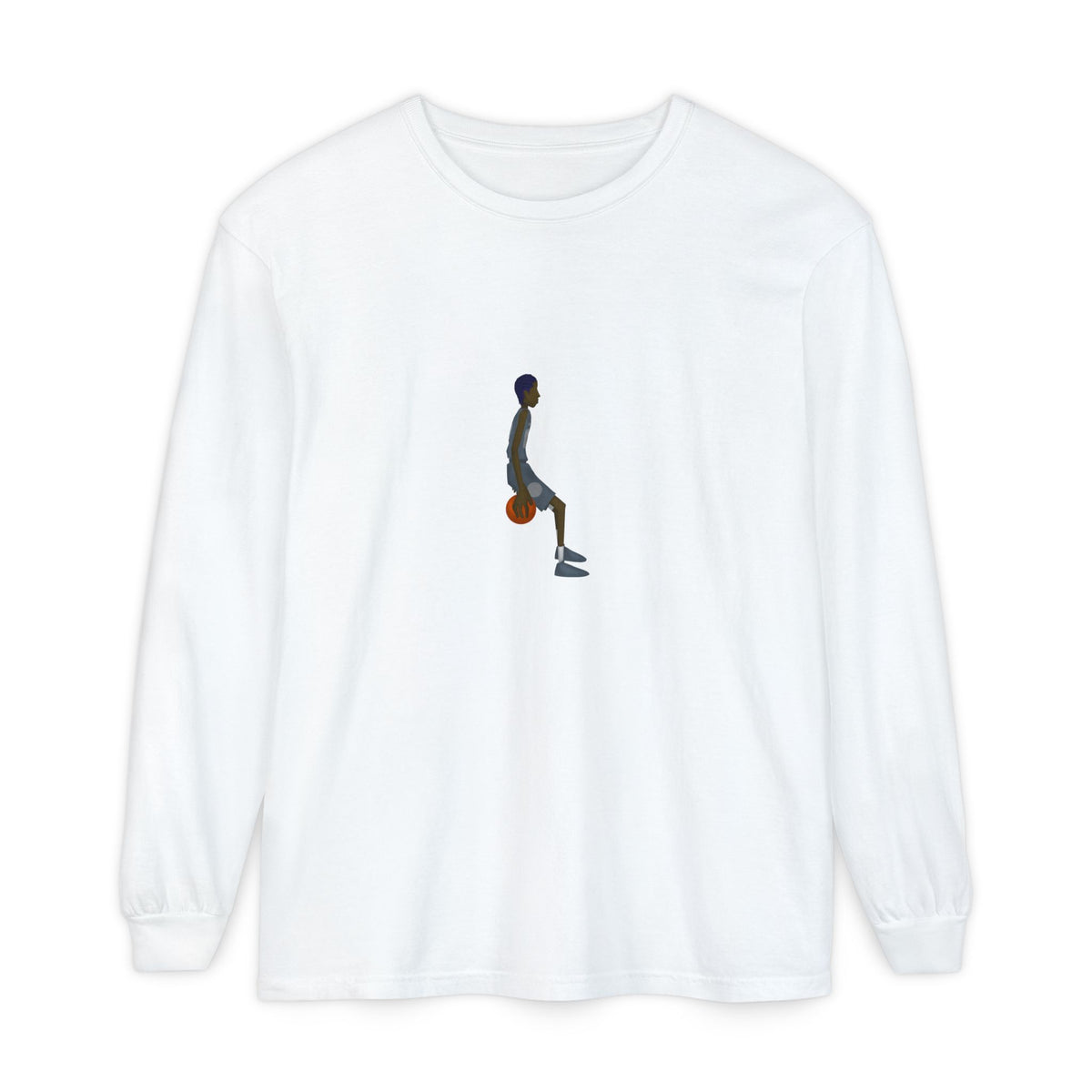 Behind the back Unisex Garment-dyed Long Sleeve T-Shirt