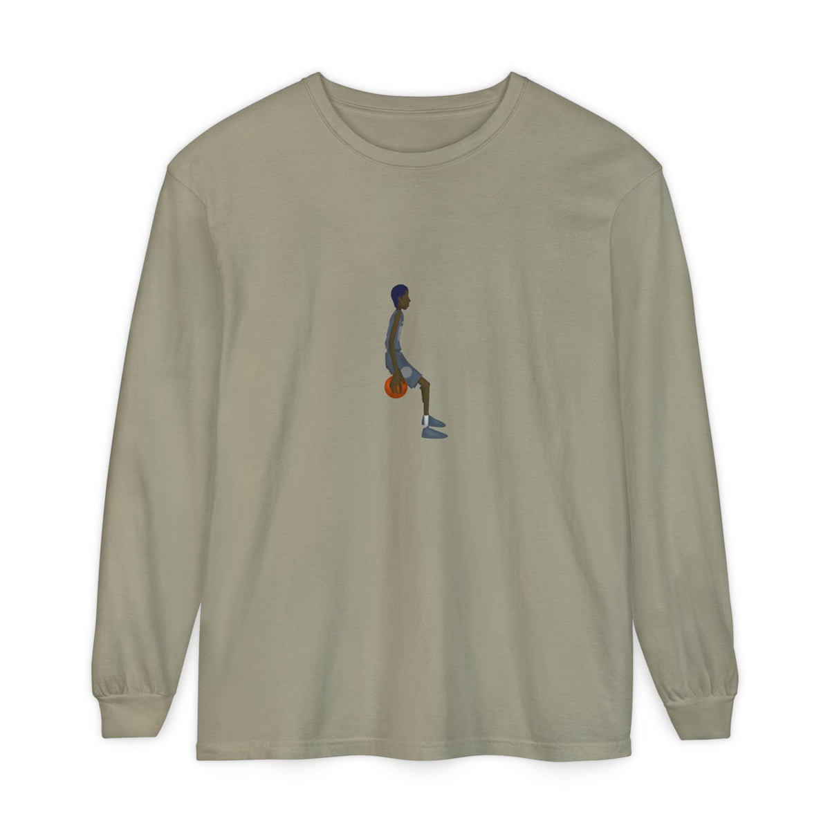 Behind the back Unisex Garment-dyed Long Sleeve T-Shirt