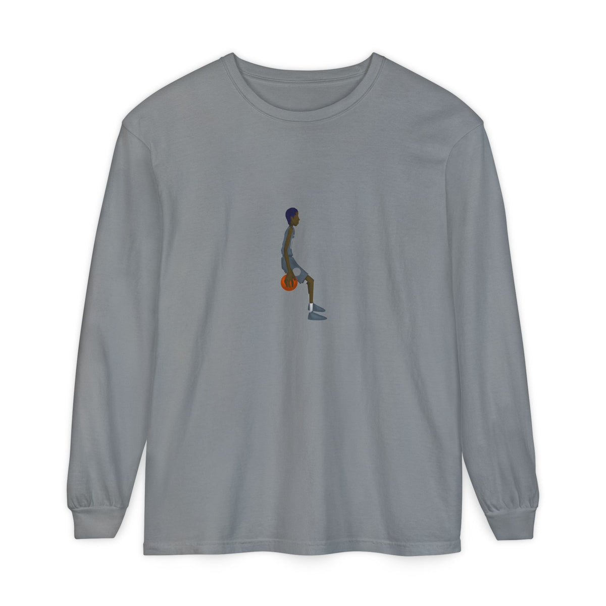 Behind the back Unisex Garment-dyed Long Sleeve T-Shirt