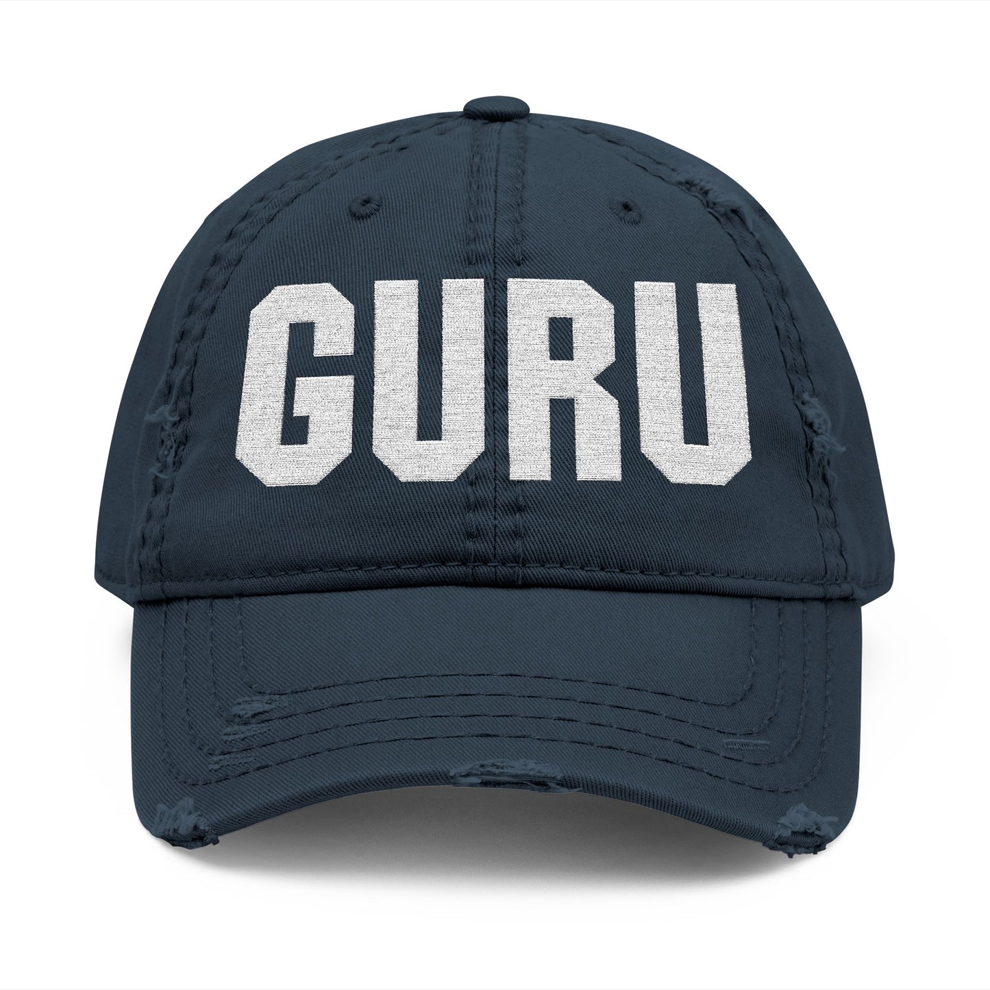 Guru Distressed Dad Hat (Embroidery)